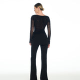 Eve Long Sleeve Black Top