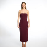 Margot Burgundy Midi Dress