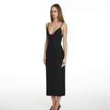 Tess Black Midi Dress