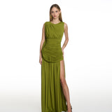 Isabell Long Dress in Pistachio