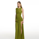 Isabell Long Dress in Pistachio