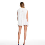 Nicole Ruched White Dress
