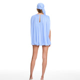 Nicole Ruched Blue Dress