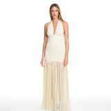 Stasi Long Mesh Butter Dress