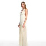 Stasi Long Mesh Butter Dress