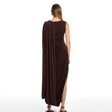 Valentina Draped Chocolate Dress