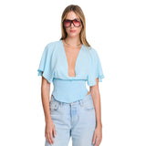 Millie Blue Corset Top