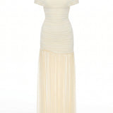 Selina Long Mesh Butter Dress