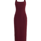 Jennie Burgundy Midi Dress