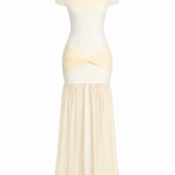 Grace Mesh Long Butter Dress