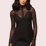 AXEL113 x GRAMA Backstage Mini Black Dress