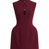 Sophie Mini Burgundy Dress