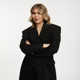 It Girl Double-Breasted Tailored Wool Coat