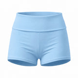 Micro Baby Blue Foldover Shorts